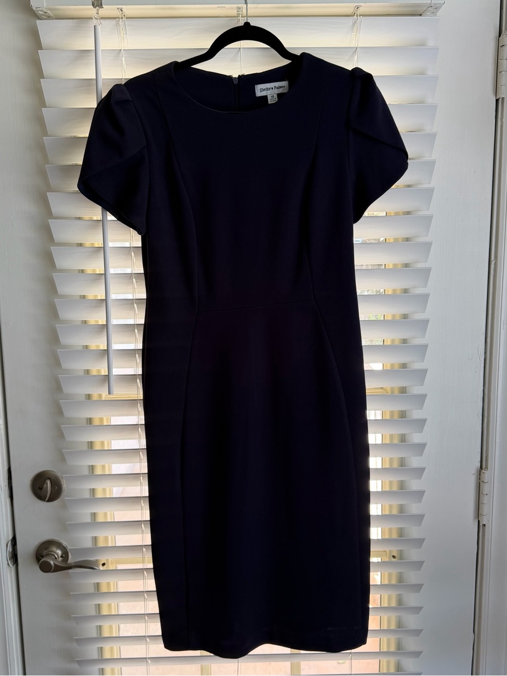Shelby & Palmer Navy Midi Sheath Dress